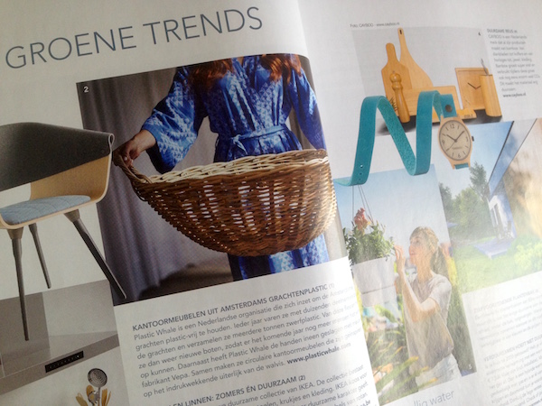 Spreadpagina over groene trends van het tijdschrift Groener Wonen